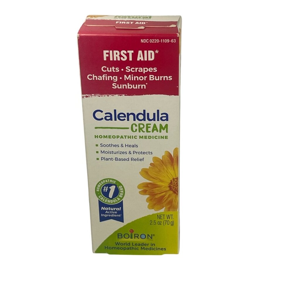 Boiron Calendula Cream 2.5 Oz First Aid Soothes Heals Cuts Scrapes Chafing Minor